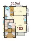 オレンジ・テラス 103号室 間取り