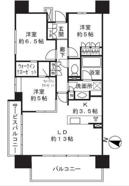 クリオレジダンス横浜新杉田 701号室 間取り