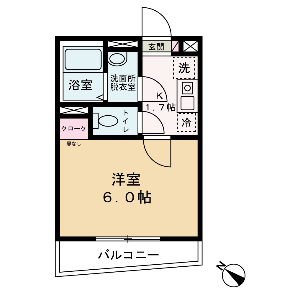 グランステージ横濱杉田 205号室 間取り