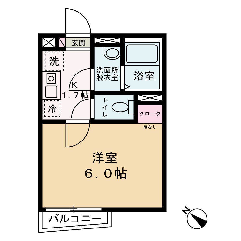 グランステージ横濱杉田 206号室 間取り