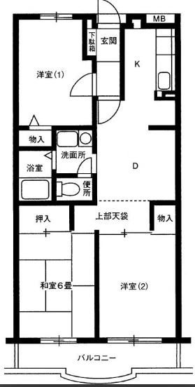 サニーハウス松風 304号室 間取り