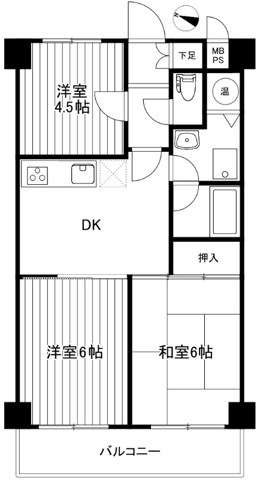 サンピア杉田 406号室 間取り