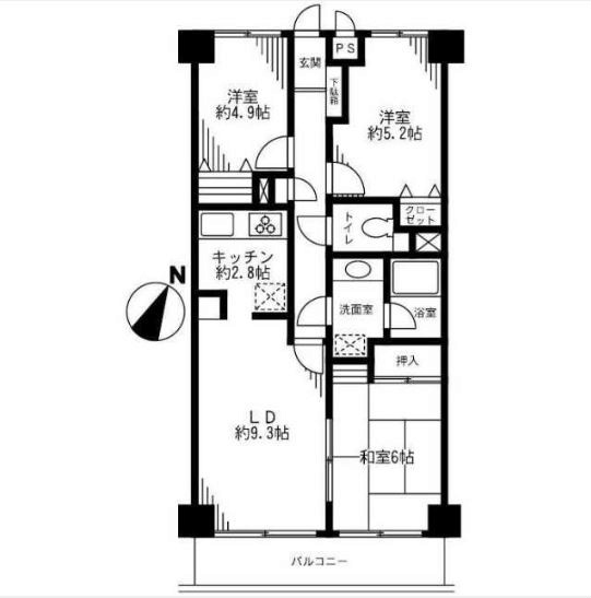ネオマイム磯子 208号室 間取り