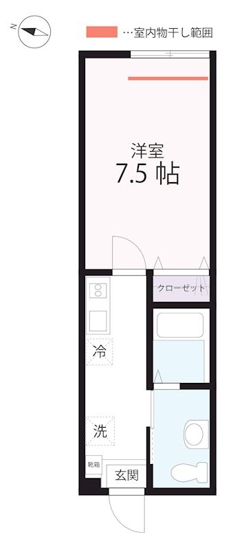 ハーミットクラブハウス　リアンC棟 間取り