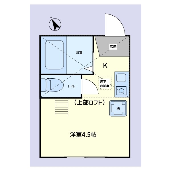 ヒルズ片吹 106号室 間取り