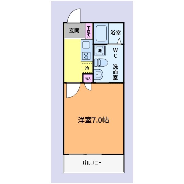 ルストーレ能見台 1ｰF号室 間取り