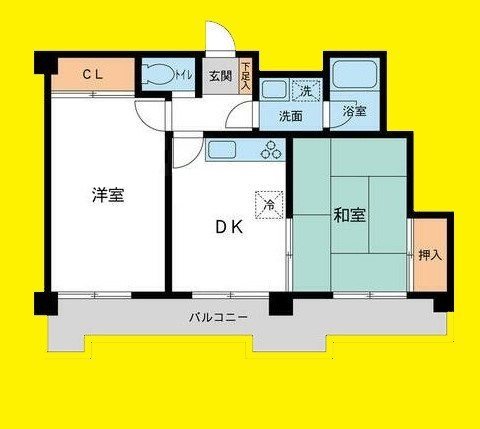 日宝コート金沢文庫 401号室 間取り
