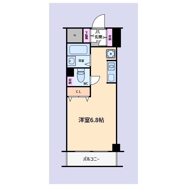 柳町新田ビル 406号室 間取り