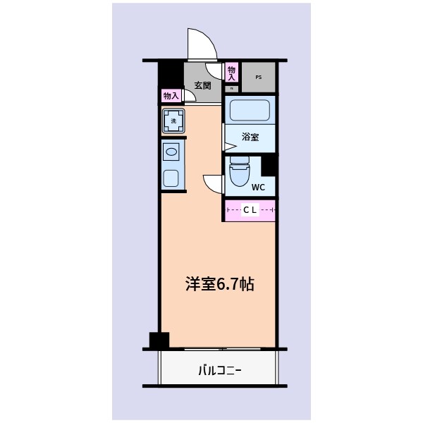 208号室 間取り