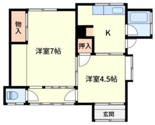 田浦町貸家 間取り