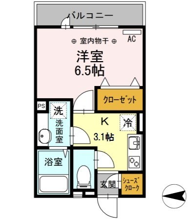 M.Oハイツ３１ 209号室 間取り