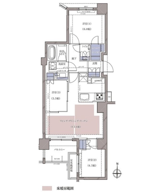 ディームス横濱青木町 704号室 間取り