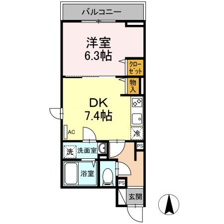 アンジュ―ル蒲田 201号室 間取り