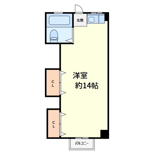 第１むさしマンション  302号室 間取り