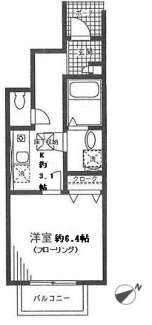 エストプレミール 103号室 間取り