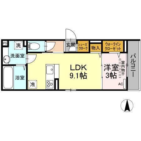 サンセール 303号室 間取り