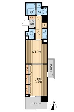 ドゥーエ横濱台町 501号室 間取り