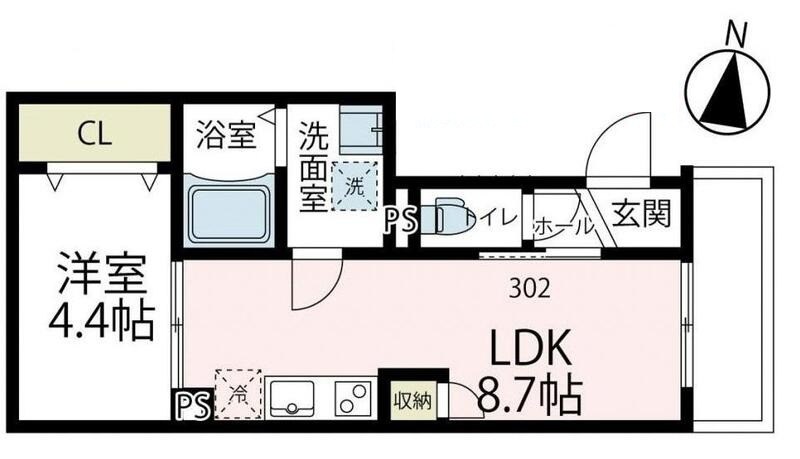 ベルヴィル殿町Ⅲ 302号室 間取り