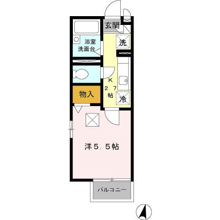 クレスト西戸部 205号室 間取り