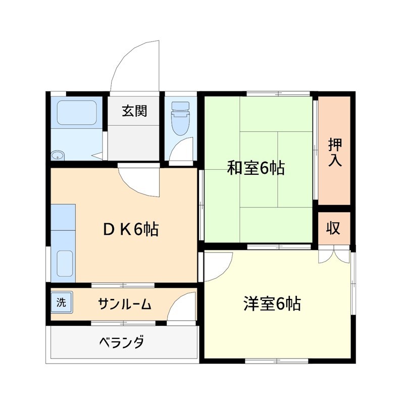 メゾンオガワ 201号室 間取り