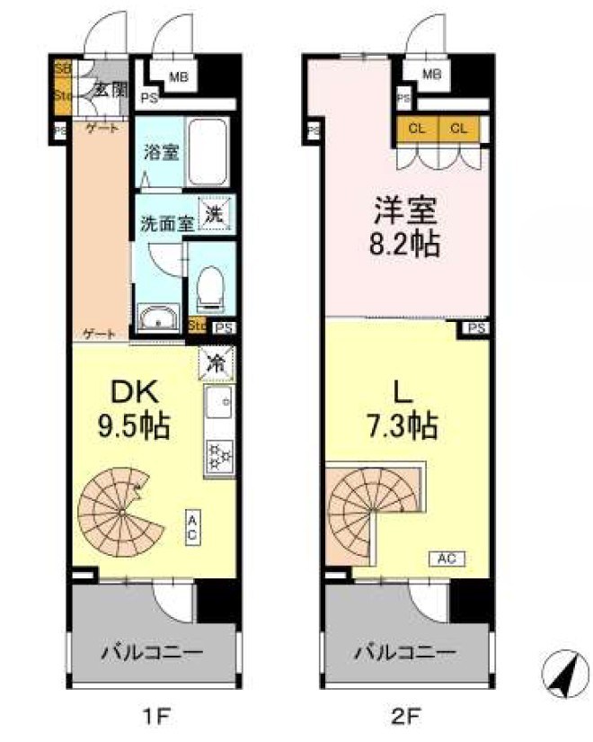 リーラ横浜川和町 205号室 間取り