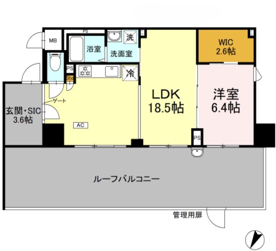 リーラ横浜川和町 214号室 間取り