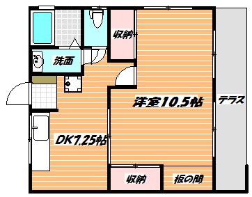 コーポながい 間取り図