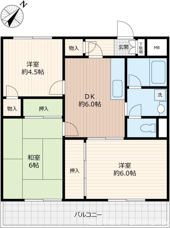 フラッツ宝 間取り図