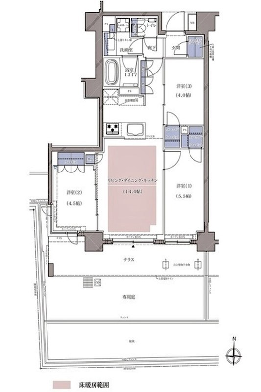 ディームス横濱青木町 101号室 間取り