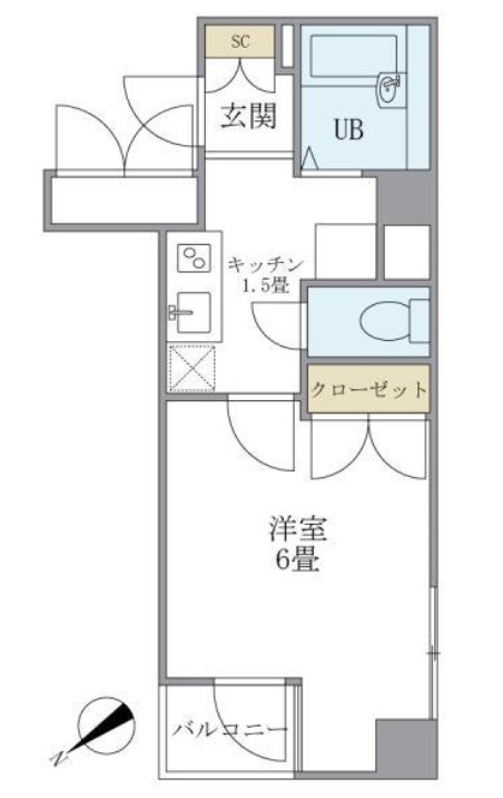 ＫＤＸレジデンス横浜関内 201号室 間取り