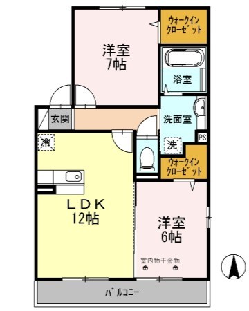 北公園レジデンス 101号室 間取り