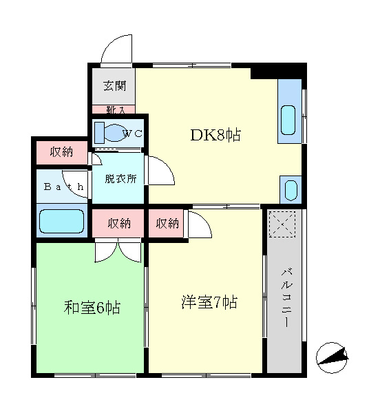 プレミア東小倉 201号室 間取り