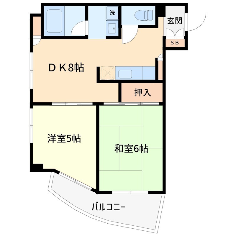 ロイヤルシティ夢見ヶ崎 301号室 間取り