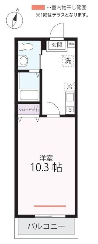 ハーミットクラブハウス鶴見市場Ⅱ(仮) 間取り