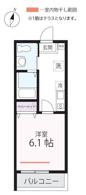 ハーミットクラブハウス鶴見市場Ⅱ(仮) 間取り