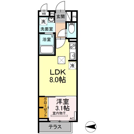 Evergreen　Residence 103号室 間取り