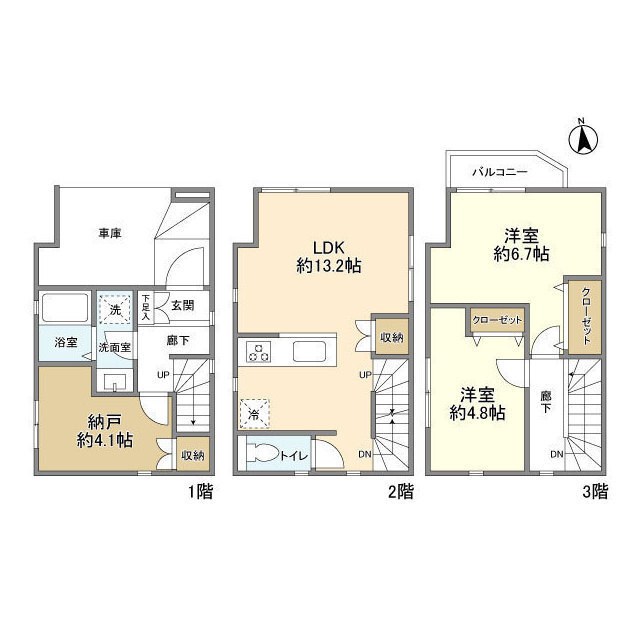 矢向1丁目貸家 間取り図