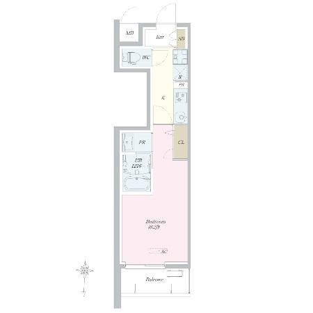 ロイジェント山王 106号室 間取り