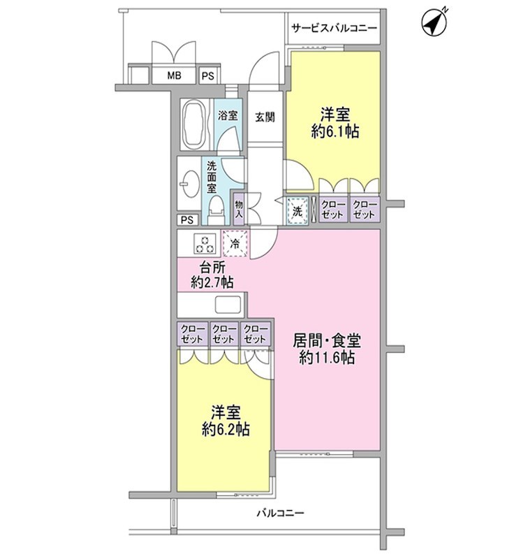 ホーフ横浜旭ヶ丘 201号室 間取り