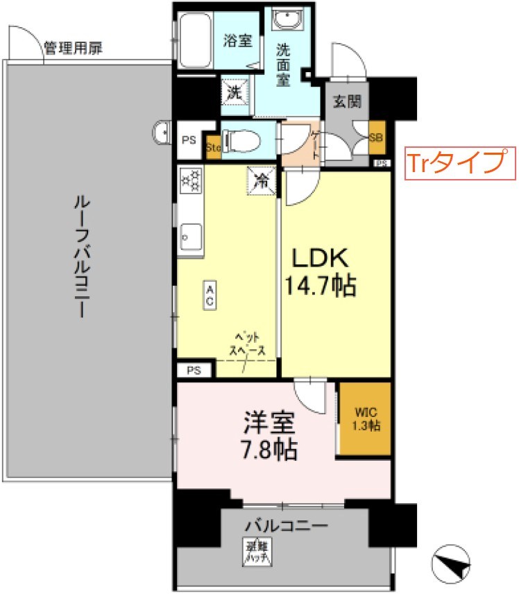 リーラ横浜川和町 311号室 間取り