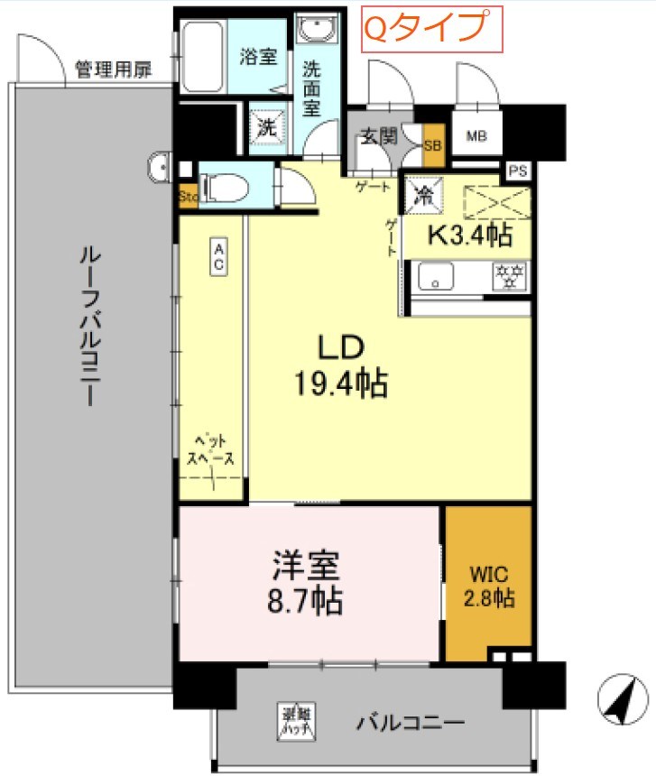 リーラ横浜川和町 1009号室 間取り