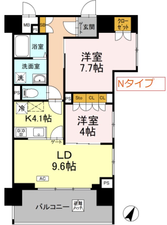 リーラ横浜川和町 1003号室 間取り
