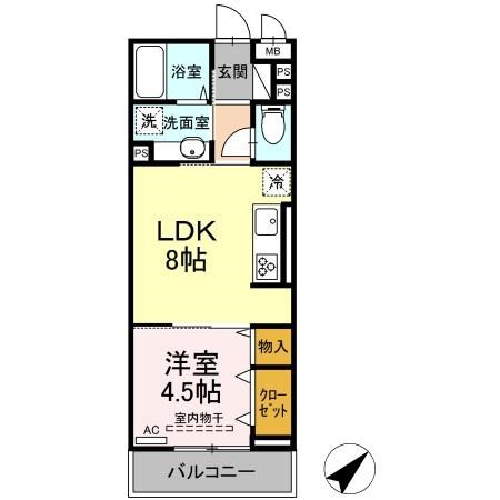 プランドールN　Ⅰ 間取り