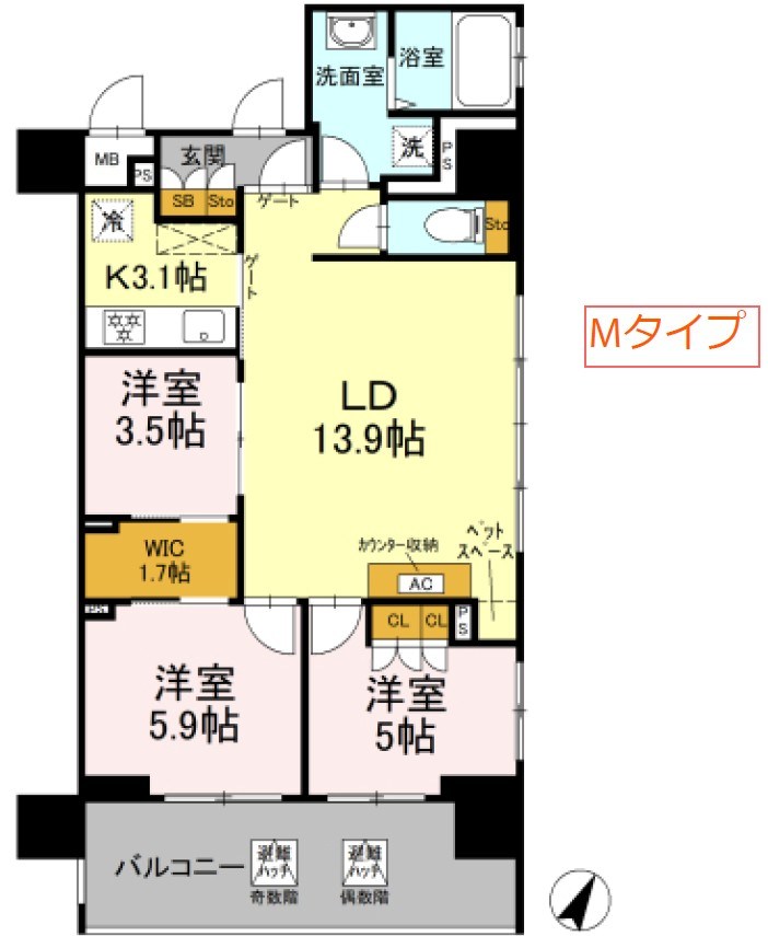 リーラ横浜川和町 間取り