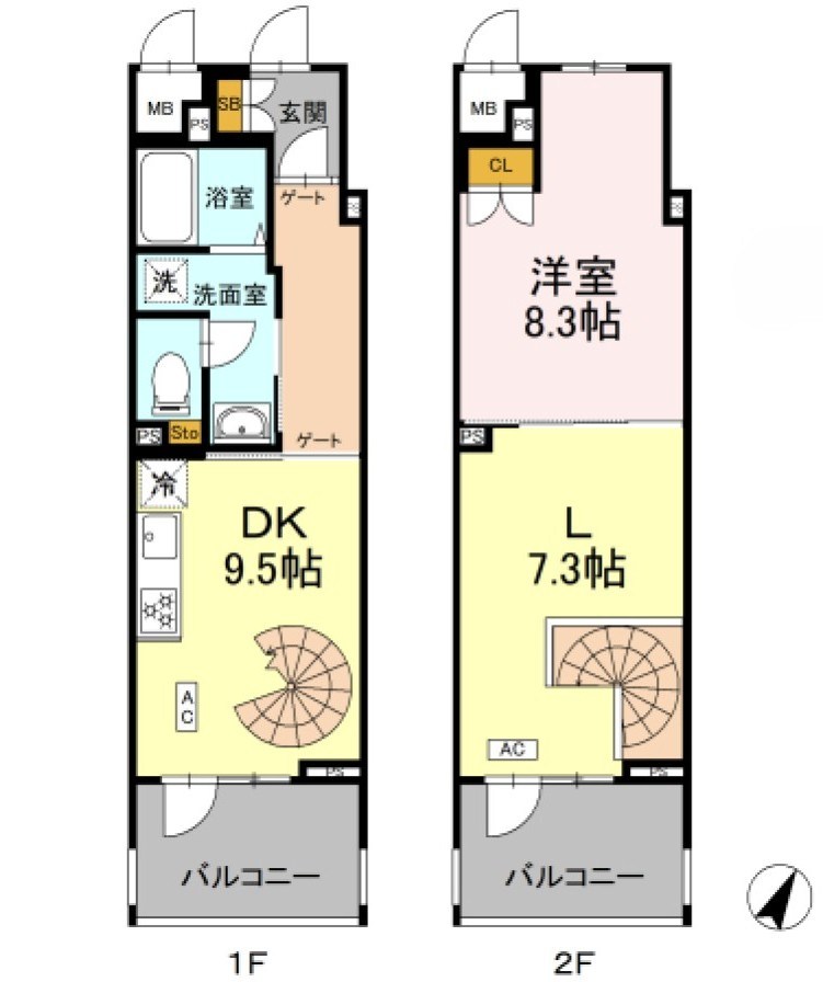 リーラ横浜川和町 204号室 間取り