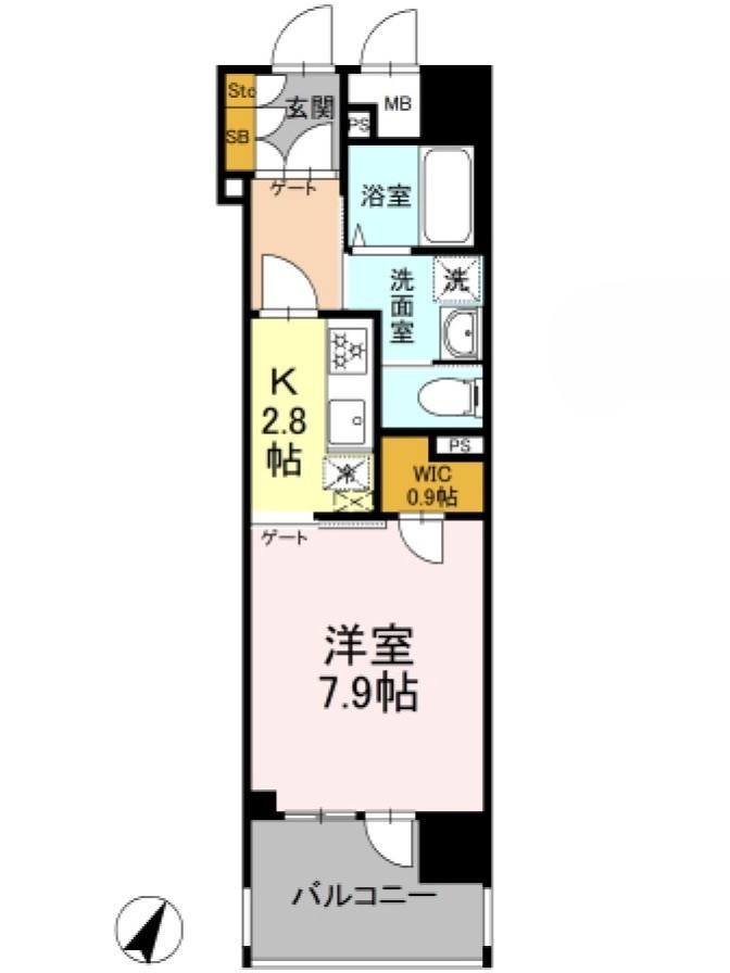 リーラ横浜川和町 105号室 間取り
