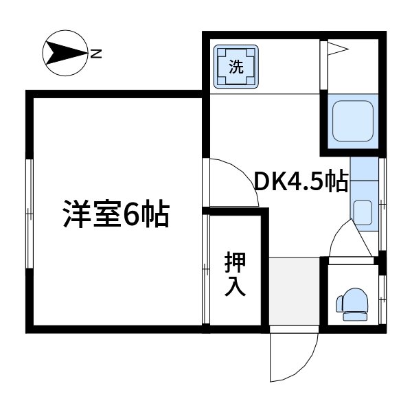 栗谷コーポ 207号室 間取り