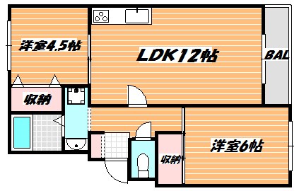 ファミール日の出Ａ棟 間取り図