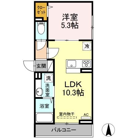 D　paina紺屋町 間取り