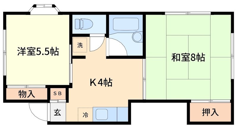 アミューズ磯子壱番館 101号室 間取り